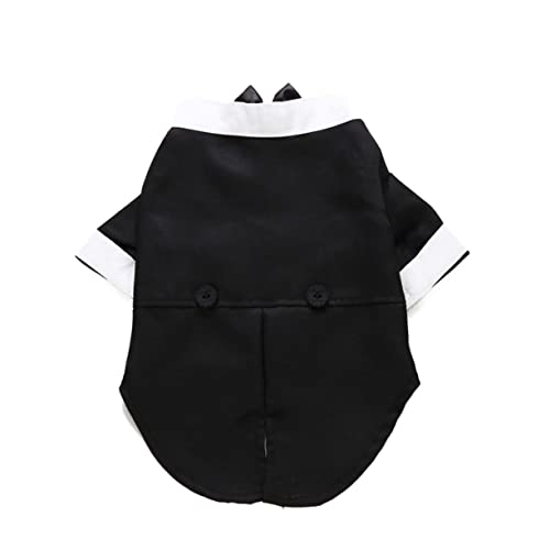 PEPLAYTAL Haustierhundkleid Kostüme für Hunde Haustierbekleidung Anzug mit Fliege für Haustiere Black PEPLAYTAL Haustierhundkleid Kostüme für Hunde Haustierbekleidung Anzug mit Fliege für Haustiere Black von PEPLAYTAL