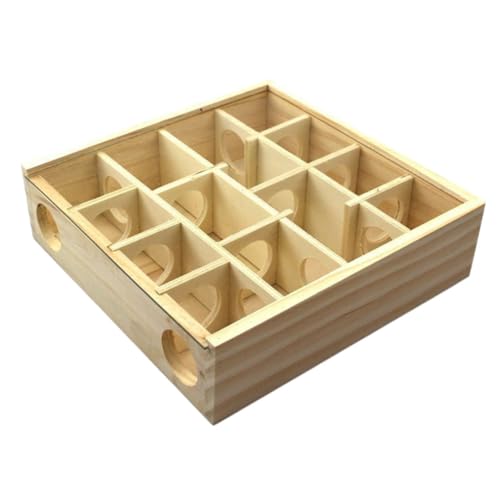 PEPLAYTAL Holz Hamster Labyrinthspielzeug für Kleine Multi Grid Hausmaus Labyrinth für Hamster Rennmäuse und Meerschweinchen Fördert und Gesundheit von PEPLAYTAL