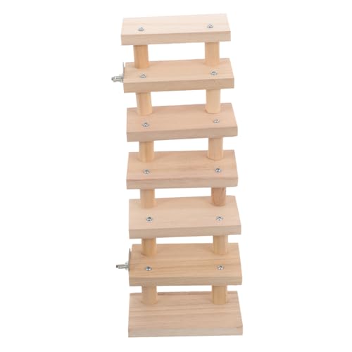 PEPLAYTAL Holzleiter für Hamster Meerschweinchen Kletterspielzeug für Kleintiere zu Installieren Multifunktional Sicher und Wiederverwendbar für Käfige von PEPLAYTAL