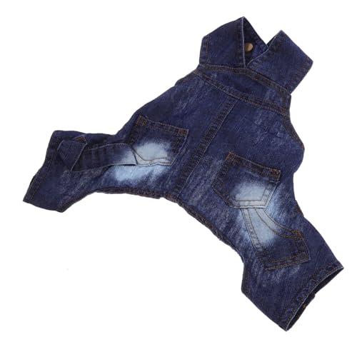 PEPLAYTAL Hübsche Hundekleidung Jeanshose für Kleine und Welpen Cowboy Stil aus Hochwertigen Materialien Sicher und Komfortabel mit Knopfverschluss PEPLAYTAL Hübsche Hundekleidung Jeanshose für Kleine und Welpen Cowboy Stil aus Hochwertigen Materialien Sicher und Komfortabel mit Knopfverschluss von PEPLAYTAL