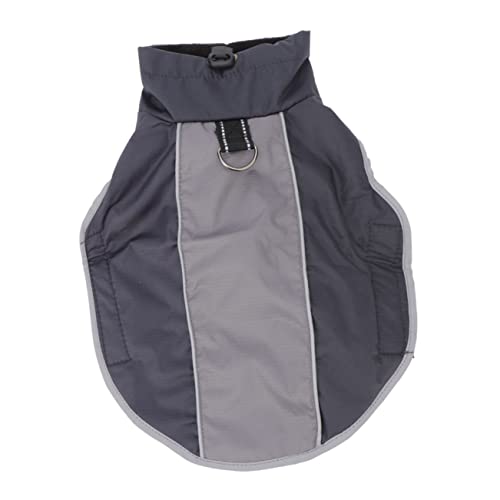 PEPLAYTAL Hundejacke hundemantel Dog Raincoat hundekleidung Reflektierende Hundebekleidung Dog Clothes Wasserdicht Größe Hunde Mantel welpen Warmer Mantel Winterkleidung für Hunde Black von PEPLAYTAL