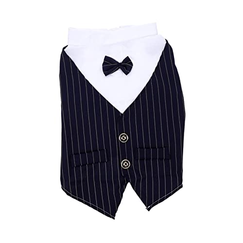 PEPLAYTAL Hundekostüm Anzug für Hochzeit Dekorative Hundekleidung mit Fliege und Hautfreundlich für Kleine und Große Wiederverwendbar und Waschbar Modisches Design für Besondere Anlässe von PEPLAYTAL