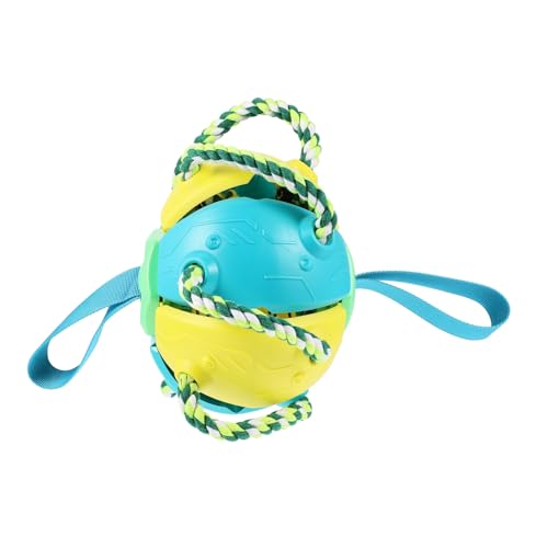 PEPLAYTAL Interaktives Hundespielzeug Fliegender Ball Wurfspielzeug für Welpen und Große Hunde zur Zahnpflege und Beschäftigung Robustes Outdoor Apportierspielzeug für Aktives Hundetraining von PEPLAYTAL