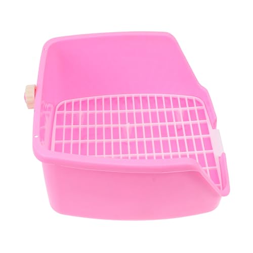 PEPLAYTAL Kaninchen Toilette aus Robustem Kunststoff Kleine Ecktoilette für Chinchilla Meerschweinchen und Hamster Langlebiges Praktisches Wc tablett für Kleintierkäfige Leicht zu Reinigen von PEPLAYTAL