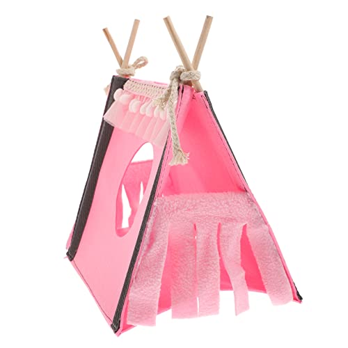 PEPLAYTAL Kaninchennest Wurf Zwinger Vlies schlafendes Hamsterkäfig Mäuse kanninchenhäuser kaninchenhäuser kleintierhaus Hamster Wärmenest Schlafhütte für Hamster gefühlt Rosa von PEPLAYTAL