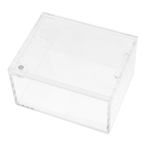 PEPLAYTAL Kasten Futterbox für Reptilien Gecko Haustier Fall Fälschung Hitze klein Aqua acrylbehälter Reptilien Terrarium Reptilienzuchtbox Reptilienzuchtkäfig Reptilienterrarium Transparent von PEPLAYTAL