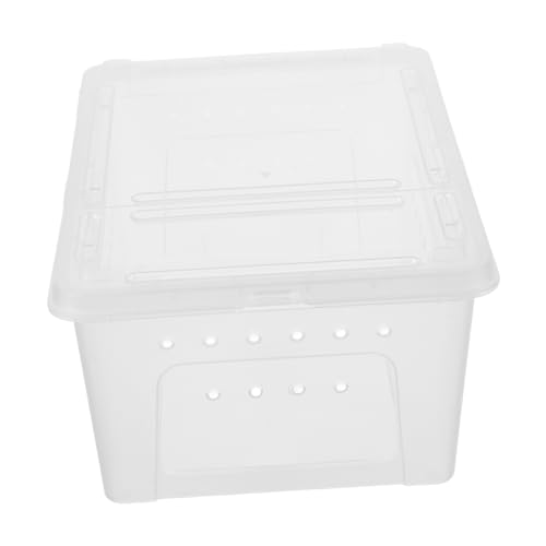 PEPLAYTAL Kasten Spinnen-Terrarium Eidechsenkäfig Froschkäfig Insektenbehälter Cricketkäfig Bartagame Käfig Reptilienträger Tierkäfig Schlangen-aufbewahrungsbehälter Abs Transparent von PEPLAYTAL