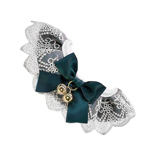 PEPLAYTAL Katze Hund Spitzenschal Halsband Hund Winzig Kragen Kleines Hundehalsband Stichworte Kleines Welpenhalsband Hundehalsbänder Für Welpen Nacken Dackel Baumwolle Polyester Green von PEPLAYTAL