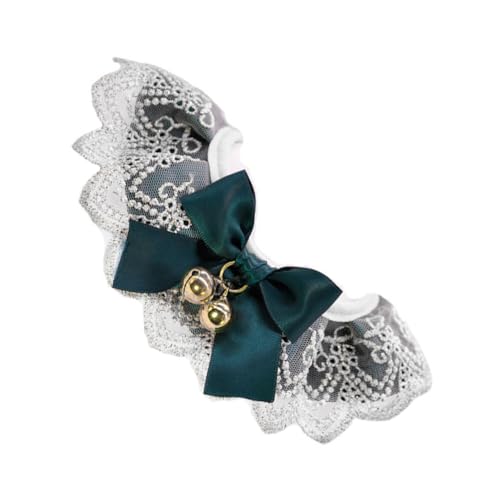 PEPLAYTAL Katze Hund Spitzenschal Hund Nach Haustier Kleines Welpenhalsband Für Led Kleines Hundehalsband Groß Für Hunde Bestickt Stichworte Army Green Baumwolle Polyester von PEPLAYTAL