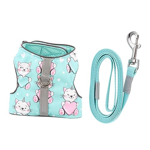 PEPLAYTAL Katzen Geschirr mit Leine Verstellbares Mesh für Sicheres Spazierengehen Luminous für Katzen bis Gleichmäßiger Druck die Schützt Erstickungsgefahr PEPLAYTAL Katzen Geschirr mit Leine Verstellbares Mesh für Sicheres Spazierengehen Luminous für Katzen bis Gleichmäßiger Druck die Schützt Erstickungsgefahr von PEPLAYTAL