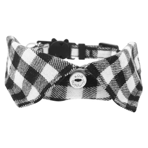 PEPLAYTAL Katzenhalsband mit Verstellbarem Kariertem Design Komfortables und Atmungsaktives für Kätzchen und für Alltag Feiern und Besondere Anlässe von PEPLAYTAL