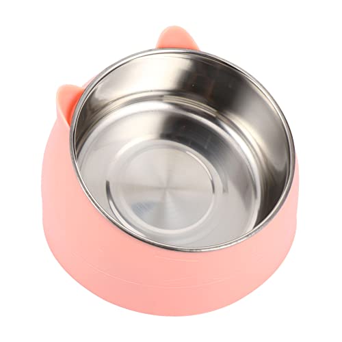 PEPLAYTAL Katzennapf Aus Edelstahl Schüsseln Erzogen Fütterung Erhöht Katzenfutter Geneigter Futterautomat Haustiernapf Aus Edelstahl Geneigter Katzennapf Rostfreier Stahl Rosa von PEPLAYTAL