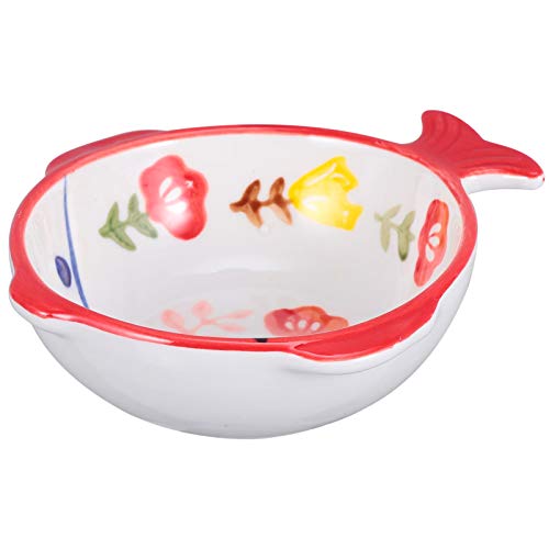PEPLAYTAL Katzennapf Fütterung Katzenfutter Trinken mit kapselförmige Katzenschale Hallo pet Bowl katzentasse Hochdichte Keramik Schüssel Futternapf für Katzen Haustiernapf aus Keramik rot von PEPLAYTAL