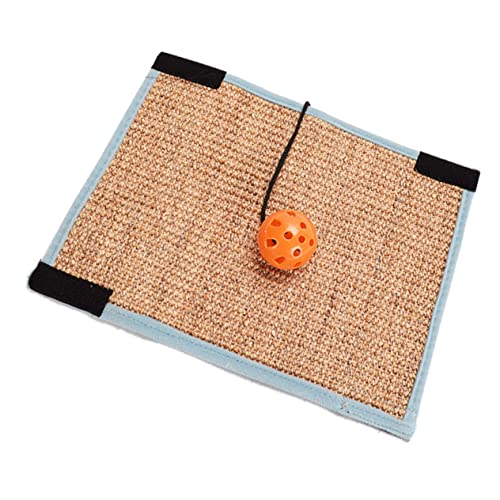 PEPLAYTAL Katzenspielzeug Kratzmatte aus Sisal mit Buntem Ball rutschfeste Kratzunterlage für Katzen Schützt Möbel und Sorgt für Stundenlangen Spielspaß Haustier Zubehör PEPLAYTAL Katzenspielzeug Kratzmatte aus Sisal mit Buntem Ball rutschfeste Kratzunterlage für Katzen Schützt Möbel und Sorgt für Stundenlangen Spielspaß Haustier Zubehör von PEPLAYTAL