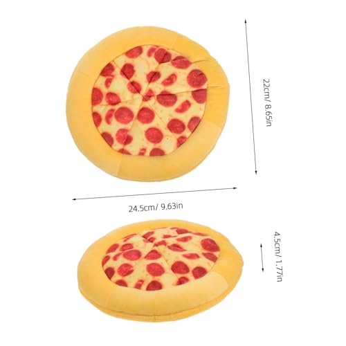 PEPLAYTAL Kauspielzeug für Welpen Pizzaform mit Quietschfunktion Langlebiges Plüschspielzeug zur Zahnpflege für Kleine und Mittelgroße Aggressive Hunde Interaktives Beißfestes von PEPLAYTAL
