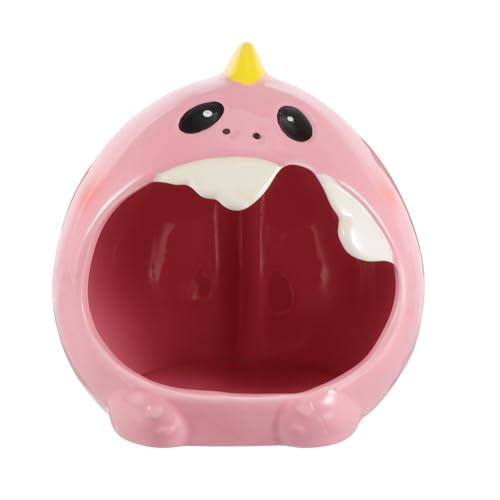 PEPLAYTAL Keramik Hamster Nest Cartoon Design Medium Kühlendes Schlafnest für Hamster und Chinchillas Tragbares Kleintier Versteck Einfach zu Reinigen und Vielseitig Einsetzbar von PEPLAYTAL