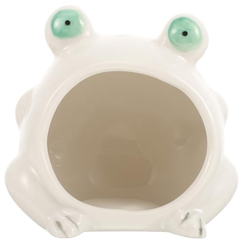 PEPLAYTAL Keramik Hamsterhaus Froschform Kühlnest Sommer Versteck Kleintier Nest für Zwerghamster und Meerschweinchen Geeignet PEPLAYTAL Keramik Hamsterhaus Froschform Kühlnest Sommer Versteck Kleintier Nest für Zwerghamster und Meerschweinchen Geeignet von PEPLAYTAL