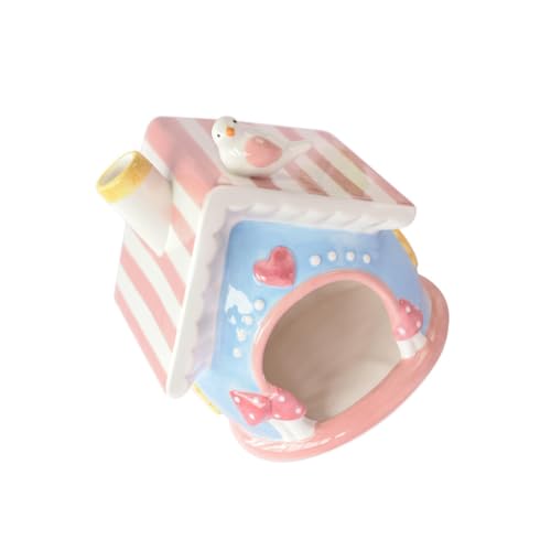 PEPLAYTAL Keramisches Hamsterhaus für Kleine Haustiere Bequemes Schlafnest aus Langlebigem Material für Hamster und Chinchillas Schützt Verformung und Bietet EIN Liebevolles von PEPLAYTAL