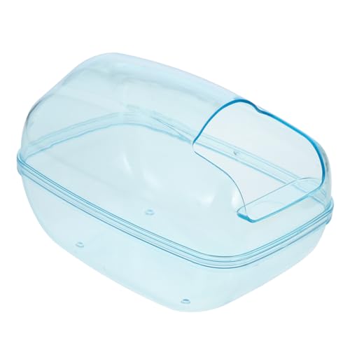 PEPLAYTAL Kleines Hamsterbad mit Rutschfestem Boden Transparenter Bade Sandbadewanne aus Robustem Kunststoff Multifunktional als Haustier waschbecken und Toilette für Hamster und Kleine von PEPLAYTAL