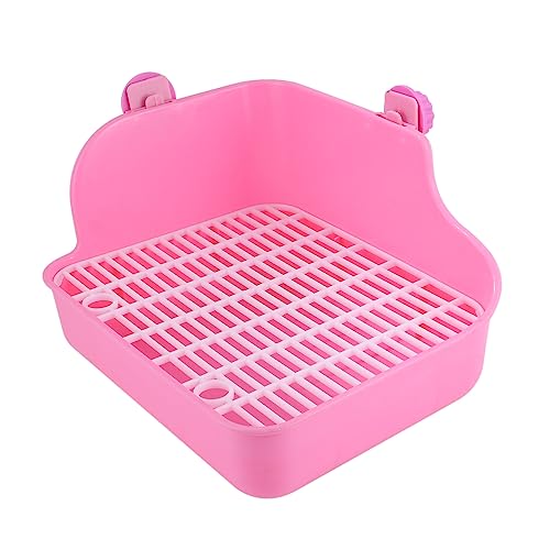 PEPLAYTAL Kleintier Toilette Töpfchentrainer mit Wanddesign Langlebig für Kaninchen Hamster Meerschweinchen Frettchen für Indoor Training und Sauberes Umfeld Schraubenfarbe von PEPLAYTAL