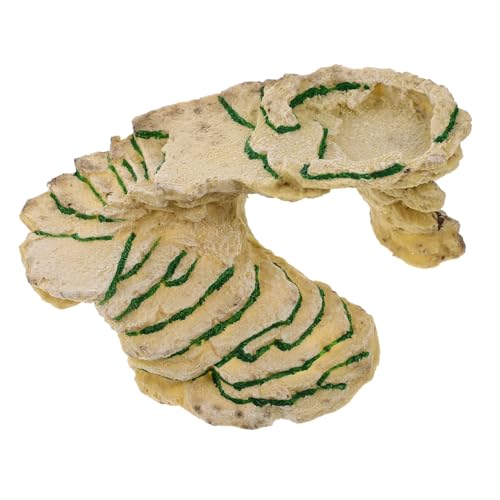 PEPLAYTAL Klettern Für Haustiere Lebensraum Der Schildkröte Verstecken Reptilienterrarium Schildkrötenfell Rampendekorationen Für Reptilien Reptilienhaut Schildkrötengehege Höhle Khaki Harz von PEPLAYTAL