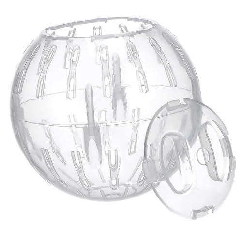 PEPLAYTAL Kompakter Hamsterball Transparenter Gymnastikball für Zwerghamster zu Reinigen Abnehmbares Design für Kleine Nager und Haustiere von PEPLAYTAL