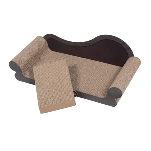 PEPLAYTAL Kratzbrett Sofa Form Katzenkratzmatte aus Wellpappe Möbel Schoner kein Staub Indoor Kratzstuhl für Katzen Pflegeleicht Schützt Polstermöbel Modernes Design von PEPLAYTAL