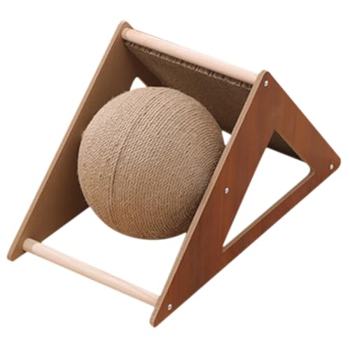 PEPLAYTAL Kratzbrett für Katzen Triangle Wellpappe Kratzspielzeug mit Ball Langlebig und Kratzfest für Spielzimmer Schützt Möbel vor Kratzern für Katzen Alters PEPLAYTAL Kratzbrett für Katzen Triangle Wellpappe Kratzspielzeug mit Ball Langlebig und Kratzfest für Spielzimmer Schützt Möbel vor Kratzern für Katzen Alters von PEPLAYTAL