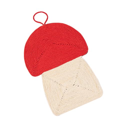 PEPLAYTAL Kratzmatte Katze Sisal Kratzkissen zum Krallenwetzen Hängendes Katzenspielzeug mit Pilzdesign Kratzschutz für Möbel Robust und Kratzfest Haustierzubehör für Katzen und Kätzchen PEPLAYTAL Kratzmatte Katze Sisal Kratzkissen zum Krallenwetzen Hängendes Katzenspielzeug mit Pilzdesign Kratzschutz für Möbel Robust und Kratzfest Haustierzubehör für Katzen und Kätzchen von PEPLAYTAL