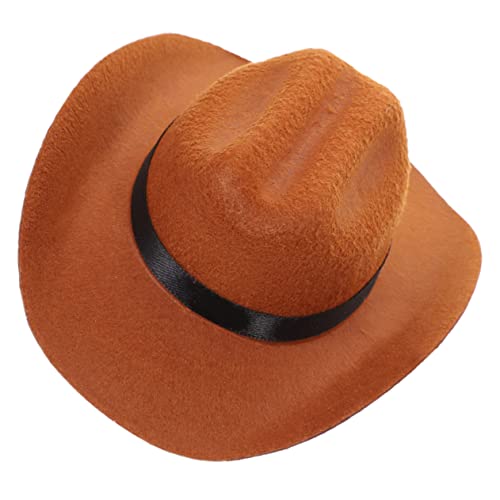 PEPLAYTAL Leichter Cowboy Hut für Haustiere Dekorativer Hundehut und Katzenaccessoire für Party Festival Karneval Verstellbar Geeignet für Welpen und Kätzchen für und Feiern von PEPLAYTAL