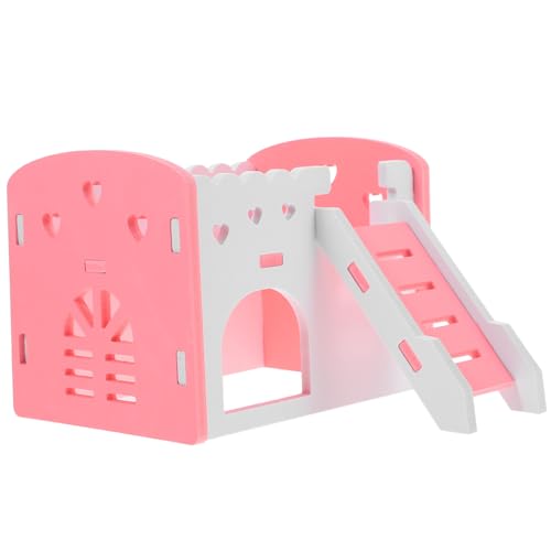 PEPLAYTAL Meerschweinchen Versteck Haus aus Langlebigem mit Rampe Kleines Hamster Nest zum Schlafen und Verstecken Multifunktionales Kleintierhaus für Innen und Außen Buntes Hamsterhäuschen von PEPLAYTAL