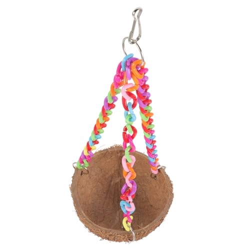 PEPLAYTAL Natürliche Kokosnussschale Vogelhängematte Vogelbett mit Haken Vielseitig für Papageien Hamster Wellensittiche als Garten Vogelhaus und Ruheplatz Zufällige Farbe Zufällige Farbe PEPLAYTAL Natürliche Kokosnussschale Vogelhängematte Vogelbett mit Haken Vielseitig für Papageien Hamster Wellensittiche als Garten Vogelhaus und Ruheplatz Zufällige Farbe Zufällige Farbe von PEPLAYTAL