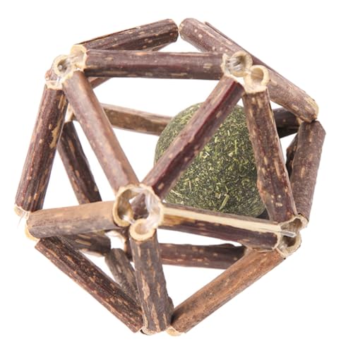 PEPLAYTAL Natürlicher Molar katzenminze kauspielzeugball zur Zahnpflege und Stressreduktion Selbstbeschäftigendes Katzenspielzeug mit Langlebigem Material Beruhigend und Spielerisch für von PEPLAYTAL