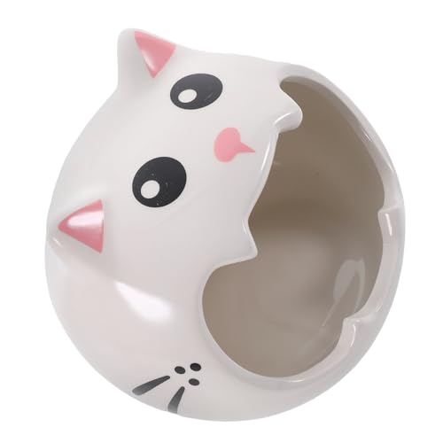 PEPLAYTAL Nest Aus Keramik Hamster Verstecken Mini Hamsterhaus Hamsterverstecke Meerschweinchengehege Meerschweinchen Versteck Häuser Drinnen Chinchilla Leben Kleintierversteck Weiß von PEPLAYTAL