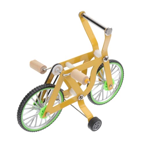 PEPLAYTAL Papagei Fahrrad Großes Vogelspielzeug Für Papageien Rätsel Für Papageien Papagei Trainingsrad Papageienspielzeug Übung Klein Feder Vogelspielzeug Für Sittiche Zyklus Yellow Plastik von PEPLAYTAL