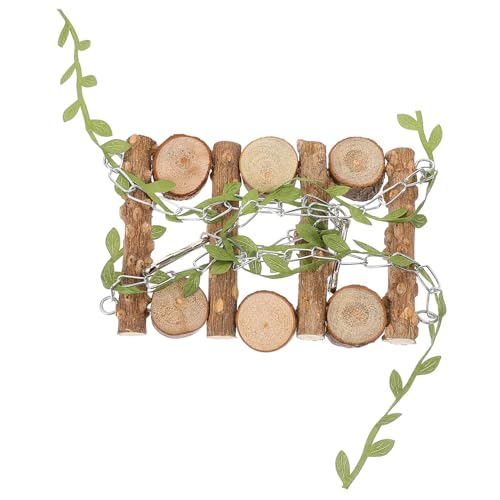 PEPLAYTAL Papagei Holz Schaukel aus Naturholz Stabiles Klettersitzstangen Standgerät für Wellensittiche Papageien und Kleine Vögel zum Kauen Schaukeln und Balancieren Geeignet von PEPLAYTAL