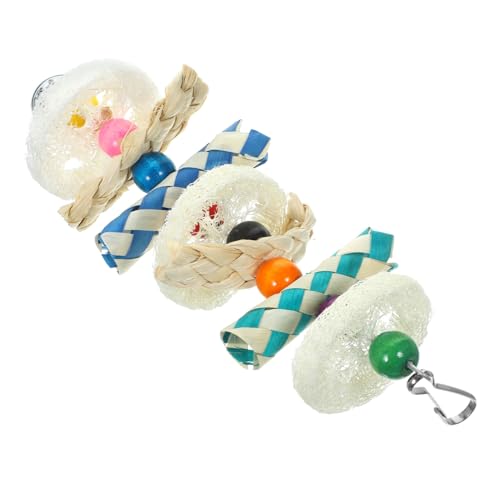 PEPLAYTAL Papageien Kauspielzeug Buntes Langlebiges Beißspielzeug für Vögel Käfigzubehör Sicheres Zufälliges Farbdesign Geeignet für Papageien und Kleine Vögel Fördert Zufällige Farbe von PEPLAYTAL
