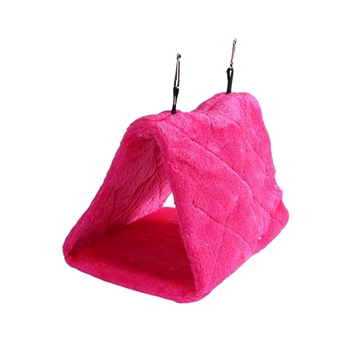PEPLAYTAL Papageien-Plüsch-Hängematte Turteltauben Verschachtelung eingesperrt klein Vogelbett vogelhaus Bird House Parrot Schlafplatz Vögel schlafen im Bett Haustier-Hängemattenbett Rosy von PEPLAYTAL