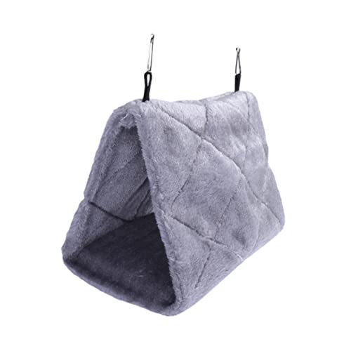 PEPLAYTAL Papageien-plüsch-hängematte Vogelhängematte Für Papageien Papageiennest Papagei Spielzeughängematte Vogelbett Klein Papagei Hängematte Vogel Nester Vogelstreu Barsch Grey von PEPLAYTAL