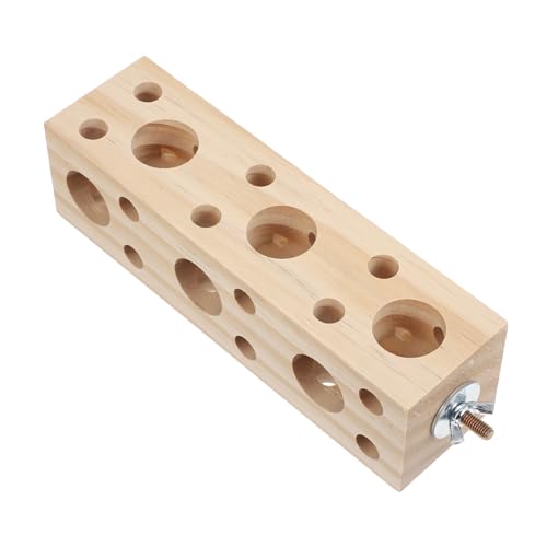 PEPLAYTAL Papageienständer Vogeltrainingsspielzeug Holzvogelplaystand Trainingsstange für Vögel Papageien Holzkauspielzeug Natürlicher Holzvogelperchset Papageienkauspielzeug Khaki von PEPLAYTAL