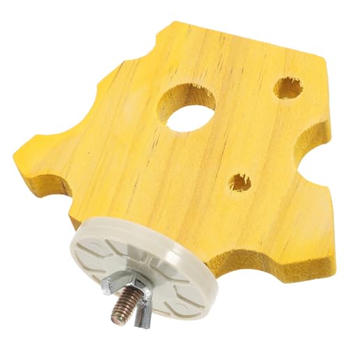 PEPLAYTAL Papageienständerspielzeug Sitzstangen für Vogelkäfige Sitzstangen für Sittiche Vogelbarsch-Sandplattform Vogel Spielplatz Zubehör für Vogelkäfige Barsch Mahlen hölzern Yellow von PEPLAYTAL