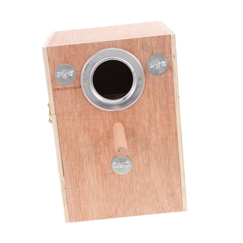 PEPLAYTAL Parakeet Nistkasten aus Holz mit Außehängung Warmes Brutnest und Stabiler Sitzstange Natürlicher Brutplatz für Wellensittiche Nymphensittiche für Kalte Regionen PEPLAYTAL Parakeet Nistkasten aus Holz mit Außehängung Warmes Brutnest und Stabiler Sitzstange Natürlicher Brutplatz für Wellensittiche Nymphensittiche für Kalte Regionen von PEPLAYTAL