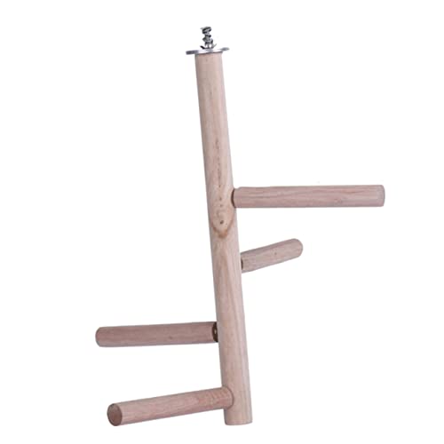 PEPLAYTAL Parrot Spinning Stand Stick Vogel Träger Papageienbarsch Vogelkäfig Haustier Vogelschnabel-schleifstein Vogelsittiche Papageienkäfig Vogelhaus Hamster Hölzern von PEPLAYTAL