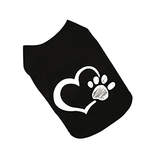 PEPLAYTAL Party-Hundetuch hundepullover hundepulli Hundebekleidungsmarke Hundebekleidung mit Pfotenabdruck hundezubehör Hundespielzeug Hundeweste Hund Weste Stoff Haustier Sommerkostüm Black von PEPLAYTAL