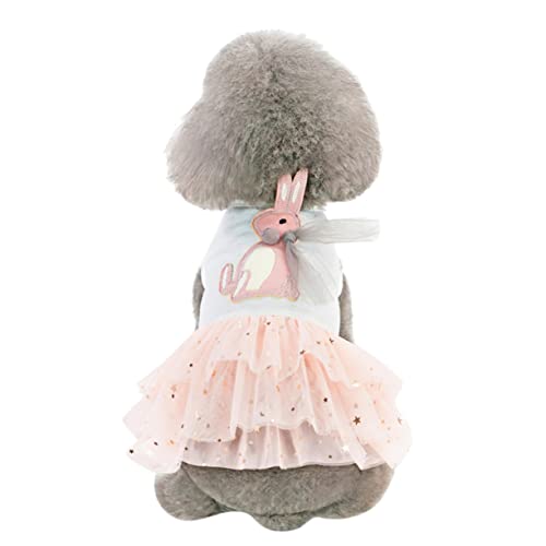 PEPLAYTAL Partykleidung Für Haustiere Hundekleidung Sommerhundkleidung Haustierrock Kleid Für Hund Party-hundetuch Hund Im Freien Im Freien Rosa von PEPLAYTAL