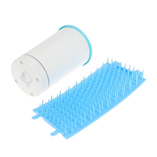 PEPLAYTAL Pet Fußwaschmaschine mit Massagefunktion USB Aufladbarer Silikonpfotenreiniger Rotierendes Waschwerkzeug S und Weiß für Haustiere von PEPLAYTAL