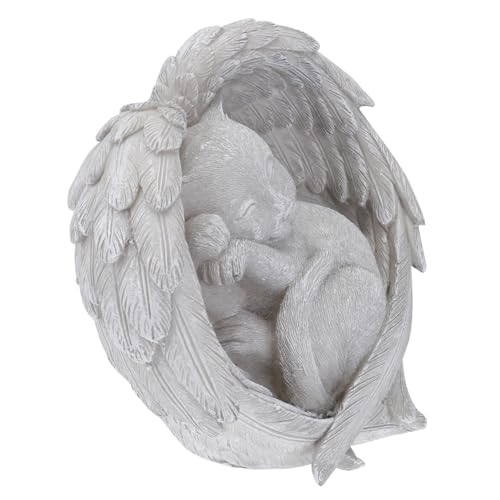PEPLAYTAL Pet Memorial Grabstein Katze Skulptur Wetterfest Garten Dekoration Tiergrab Andenken für Haustier Katzenliebhaber Resin Figur von PEPLAYTAL