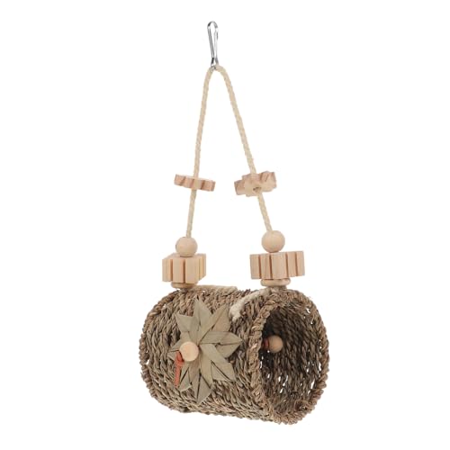 PEPLAYTAL Rattan Vogelnest mit Holzperlen Papageien Kauspielzeug zum Aufhängen Natürliches Vogel Shredding Toy für Wellensittiche Nymphensittiche Fördert Bewegung und Beschäftigung PEPLAYTAL Rattan Vogelnest mit Holzperlen Papageien Kauspielzeug zum Aufhängen Natürliches Vogel Shredding Toy für Wellensittiche Nymphensittiche Fördert Bewegung und Beschäftigung von PEPLAYTAL
