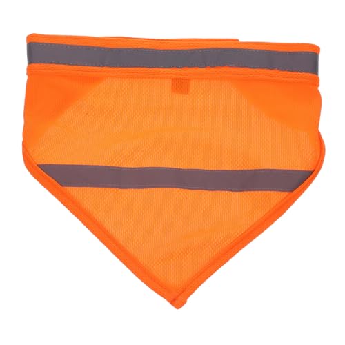 PEPLAYTAL Reflektierender Schal für Haustiere Hunde schal UPS Schal für Hunde fluoreszierend Hundebandana klein reflektierendes hundehalsband Hundelätzchen Sicherheitshundeschal Stoff Orange von PEPLAYTAL