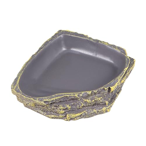 PEPLAYTAL Reptilien Futter und Wasserschale Dicke Futterschale für Schildkröten Echsen und Spinnen für Kleine Reptilien rutschfeste Oberfläche zu Reinigen und Platzsparend von PEPLAYTAL
